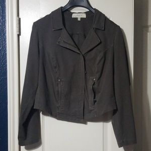Size 1 Torrid Grey Asymmetrical Jacket